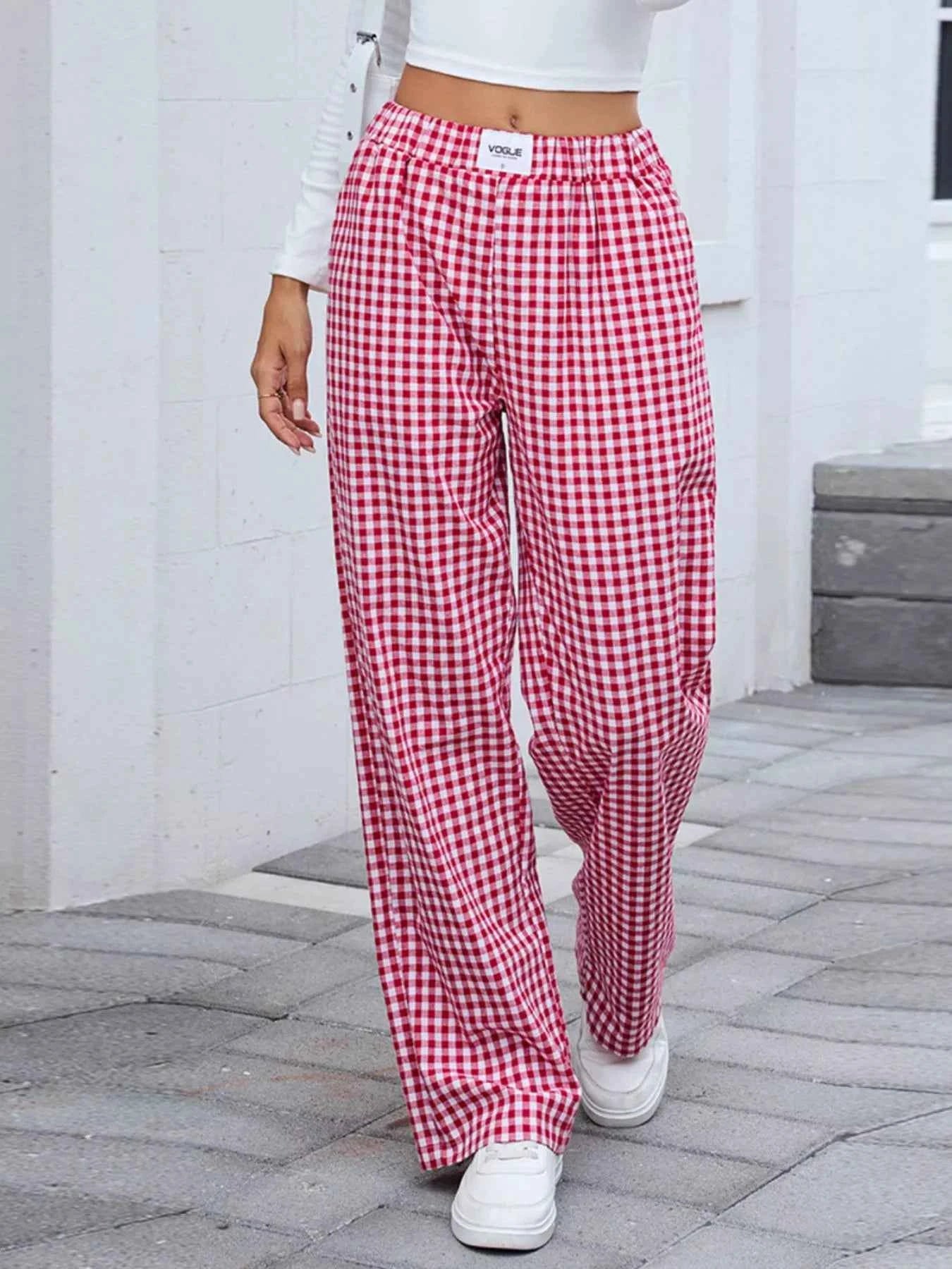 Plaid Wide Leg Casual Pants 3f96bdfc-60c6-4745-bbd3-d23796ae8233-Max-Origin