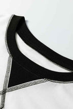 Stripe Patchwork Long Sleeve Knit Top 3f9cda06-dca4-4fb1-bdfc-e2427ae46406