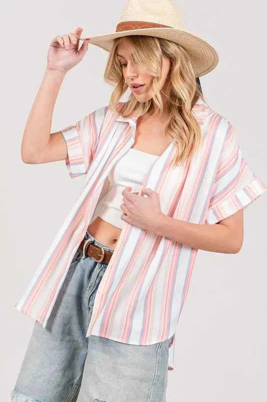 SAGE+FIG Full Size Multi Stripe Button Down Short Sleeve Shirt Plus Size 3fa3c763785a4ff38ed13438d7837737-Max-Origin