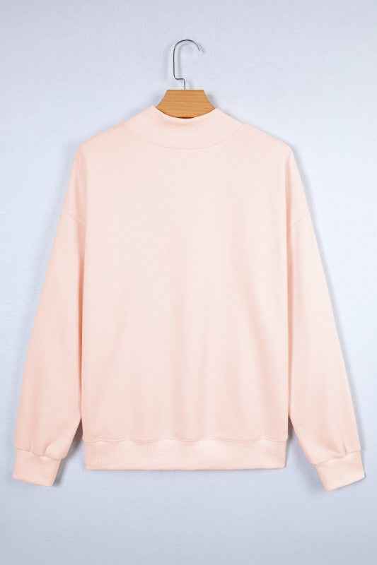 Blessed Embroidered Mock Neck Oversize Sweatshirt 3fb13153-8b12-408f-83b1-d988f26bf0d4