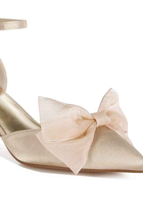 Cadell Bow Detail Satin Sandals 3fb36645-3188-4436-9f59-dc1725429b35