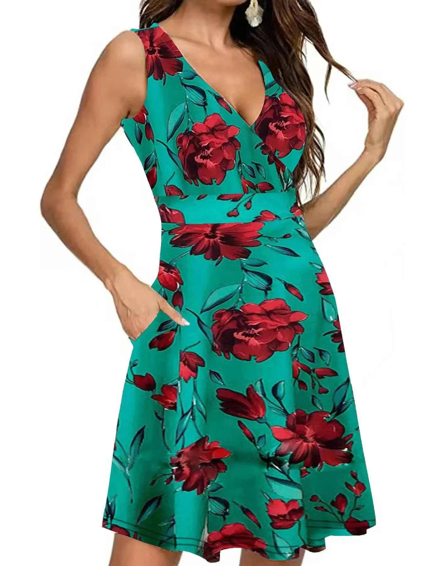 Printed Surplice Sleeveless Dress 3fcb80de-a889-4ce1-af0f-a503ab7a4c42-Max-Origin