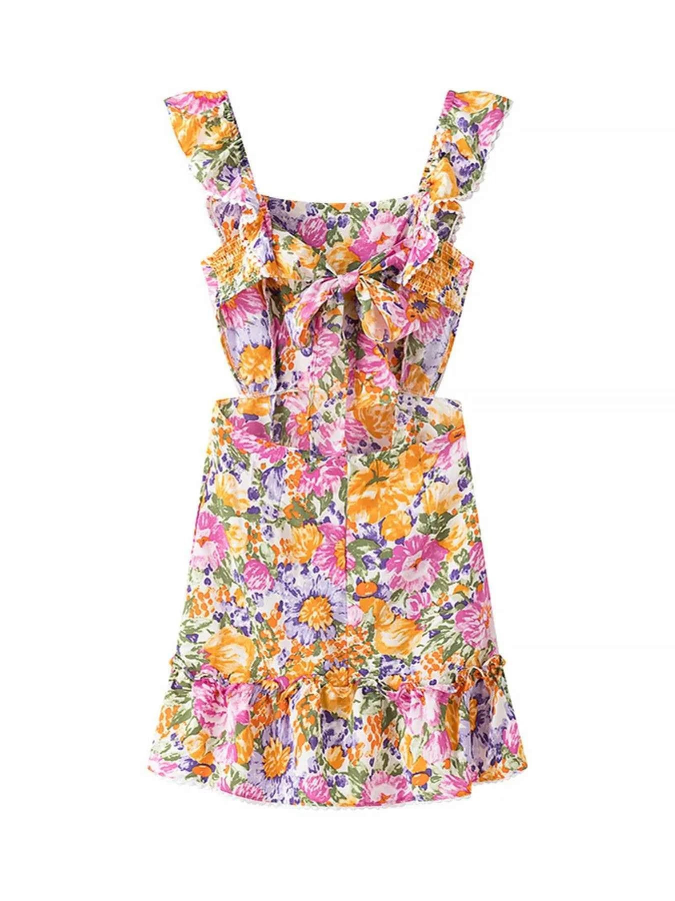 Floral Print Ruffled Hem Dress 3fd32e2b-bc57-448d-8bea-8d442ebba017-Max-Origin