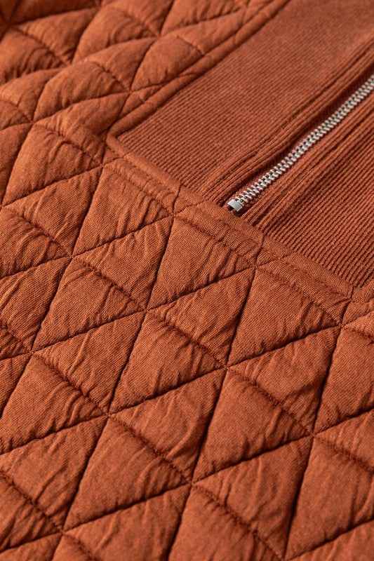 Yavita Half Zipped Loose Sweatshirt 3ff079a6-9fc0-431a-87aa-a834ecea5824