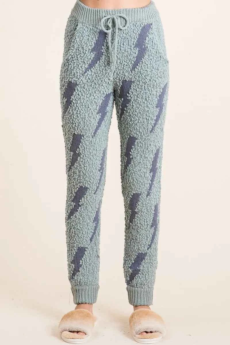 BiBi Cozy Soft Hairy Popcorn Sweater Pants DUST SAGE 400f9f70407d4eb99e47ec7550f8bf40-Max-Origin