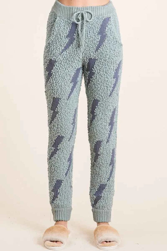 BiBi Cozy Soft Hairy Popcorn Sweater Pants DUST SAGE 400f9f70407d4eb99e47ec7550f8bf40-Max-Origin