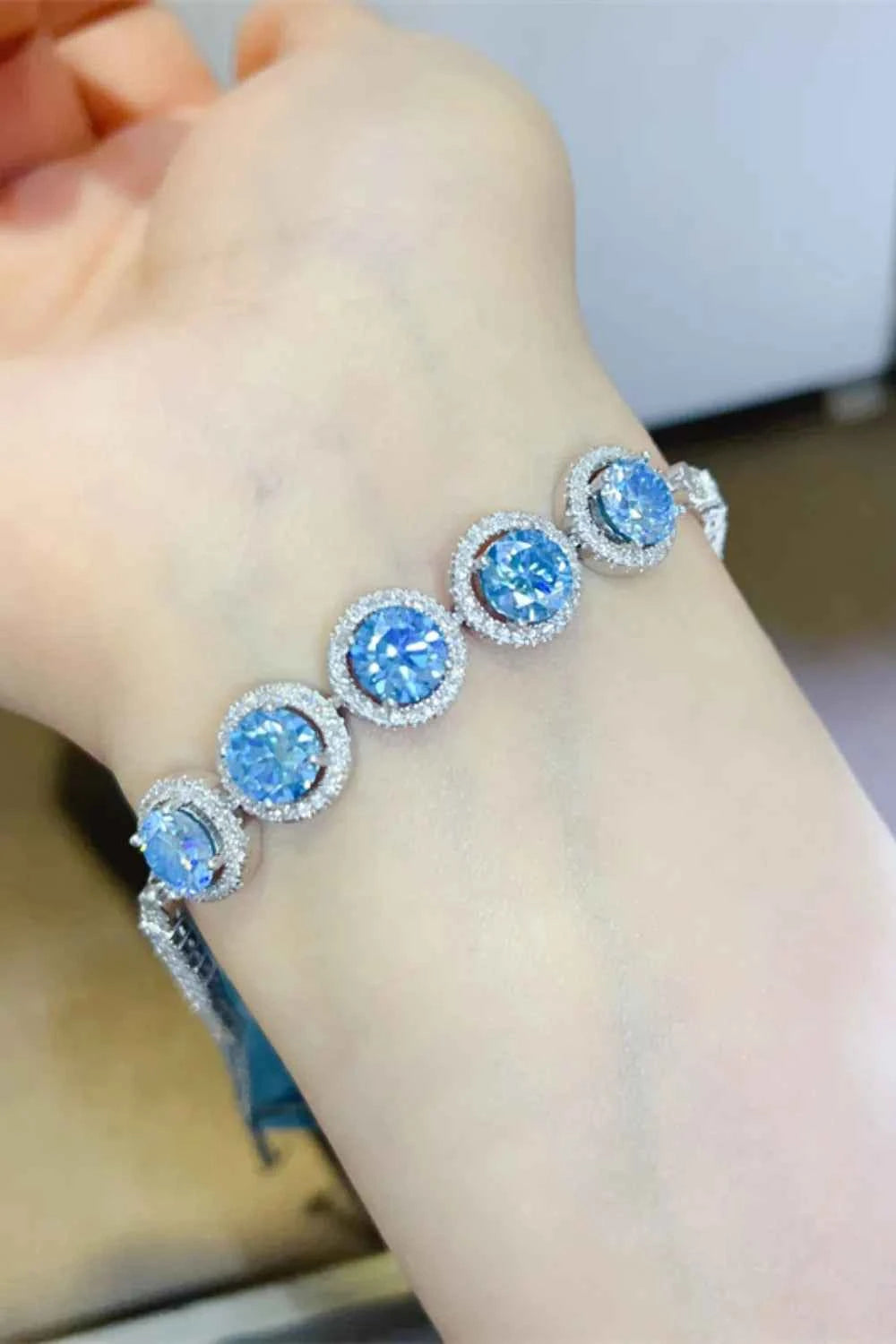 5 Carat Moissanite 925 Sterling Silver Bracelet Blue One Size 40101aec-3b85-4e7d-809c-d29f47ff1360-Max