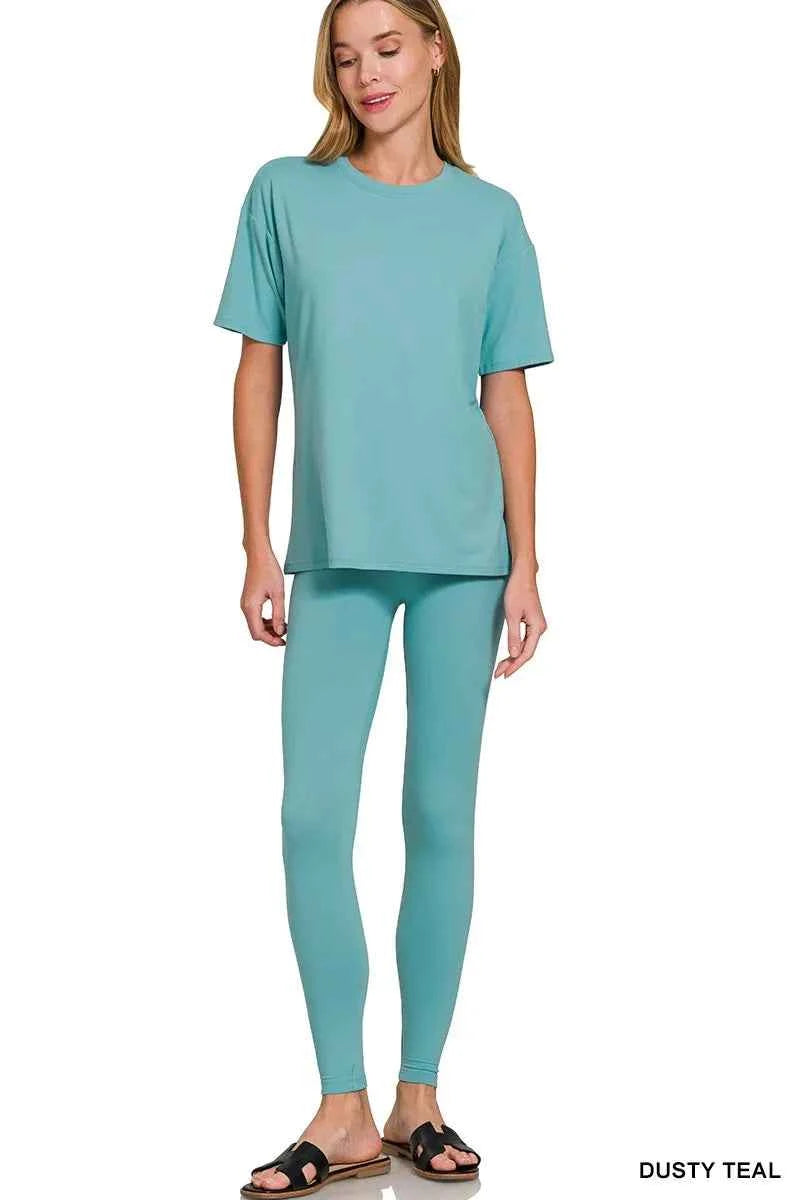 Zenana Brushed Dty Microfiber Short Sleeve Top and Pants Loungewear Set DUSTY TEAL 4017b96db30c47a7994dc652d3addd5c-Max-Origin