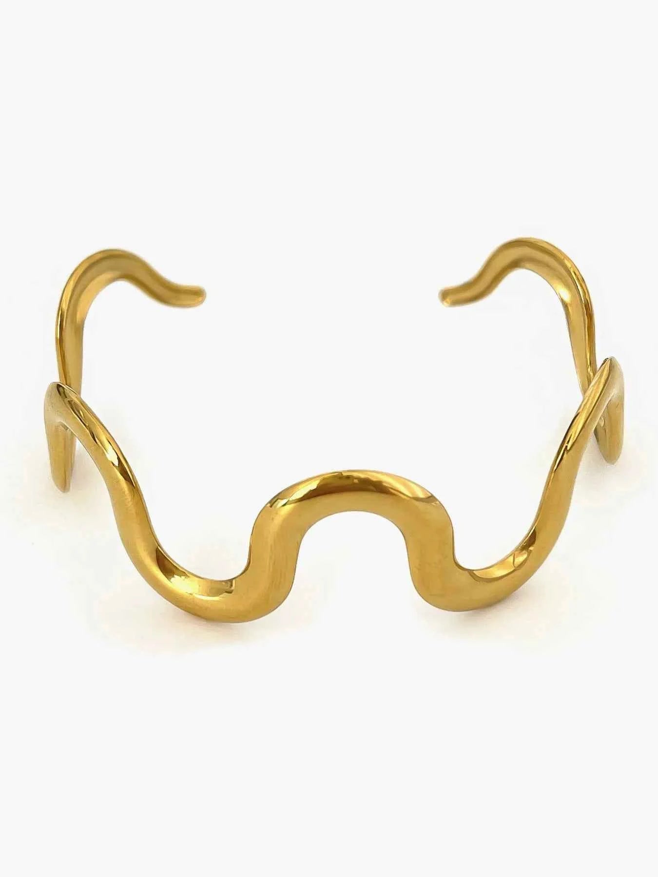Wave Snake Design Ring and Bracelet Jewelry Set 40296366-3814-4824-a39e-9e8a5dec5590-Max-Origin