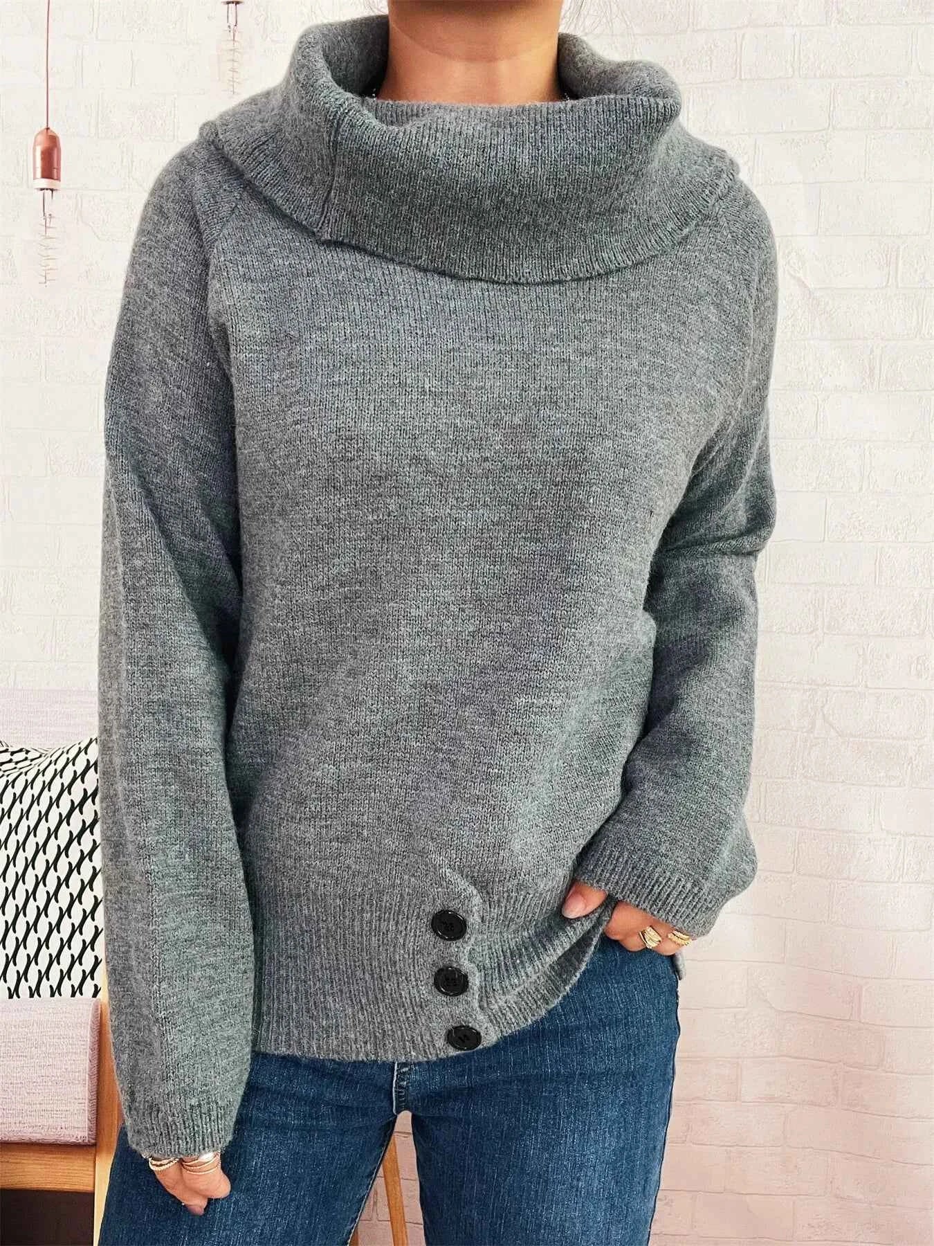 Striped Turtleneck Long Sleeve Sweater 402a409ba9c54f028b2fe149f1dbfd11-Max-Origin