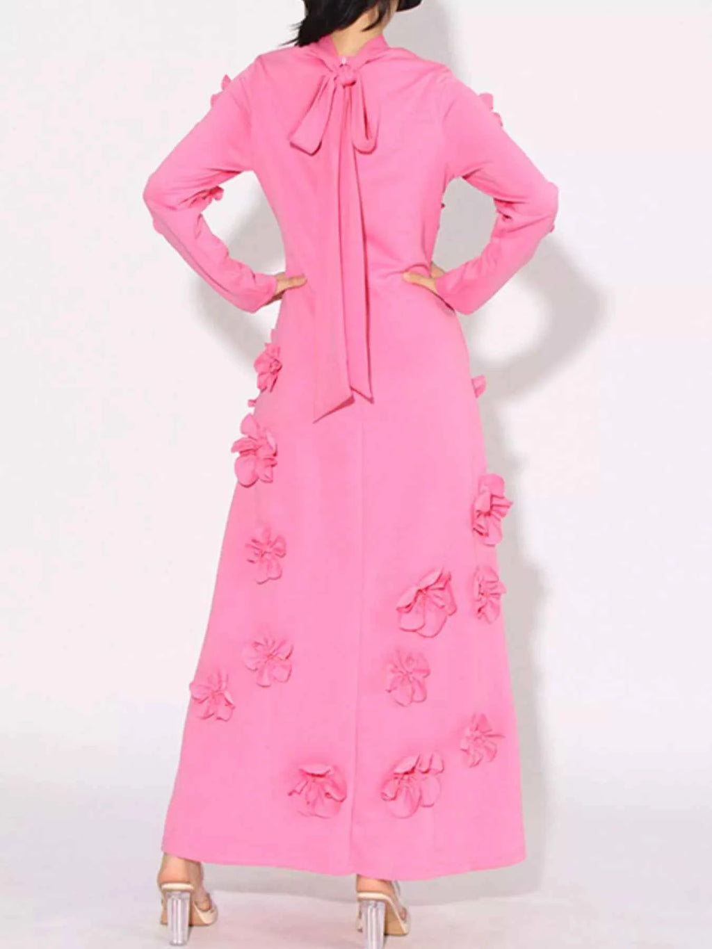 Floral Applique Long Sleeve Maxi Dress 402c2ff4-0bdb-4c7f-8e6a-e2b063c57dd1-Max-Origin