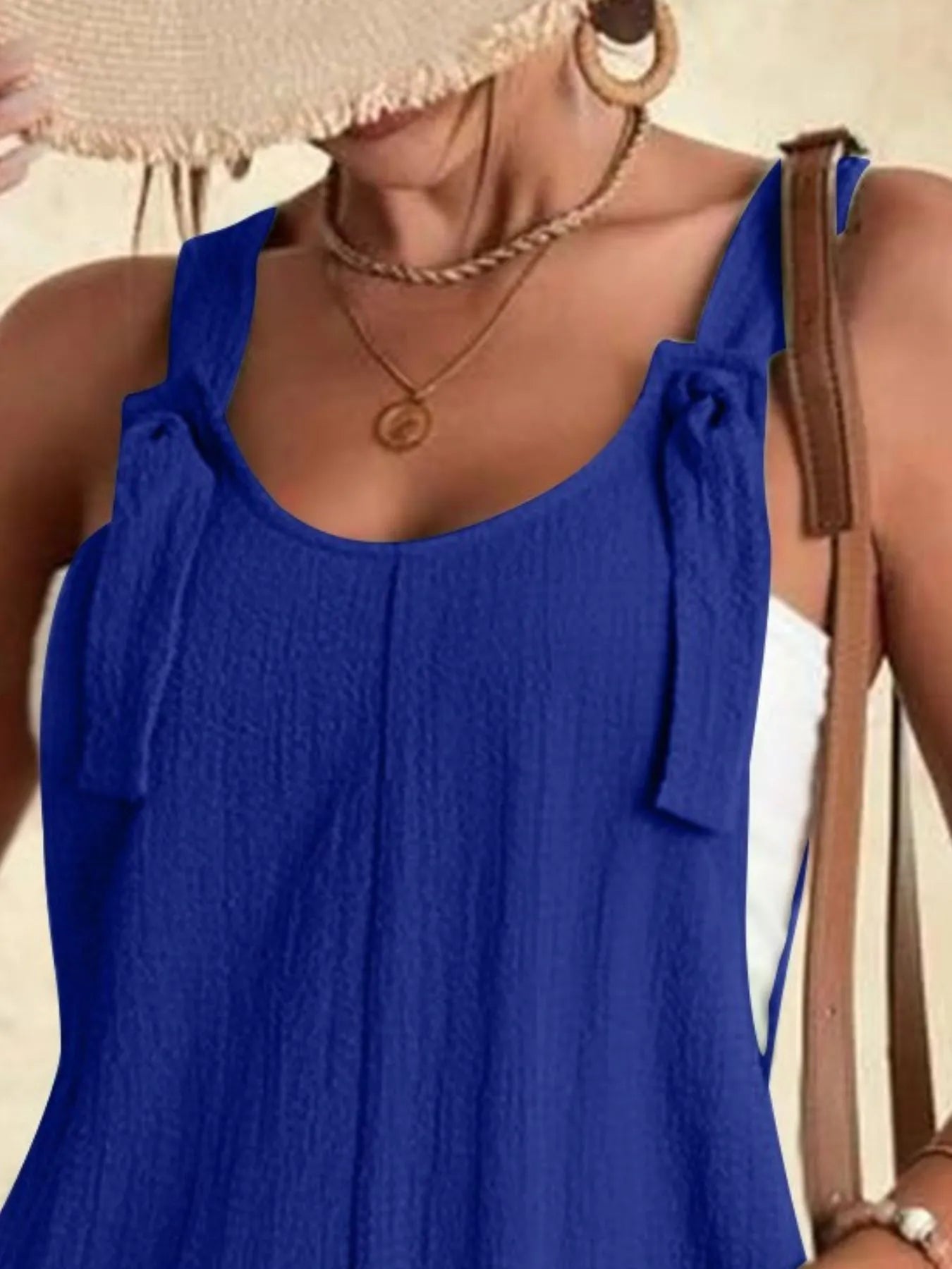 Full Size Knot Strap Romper with Pockets Plus Size 4030eec5-191b-4ac4-962e-58943dcf55dc-Max-Origin