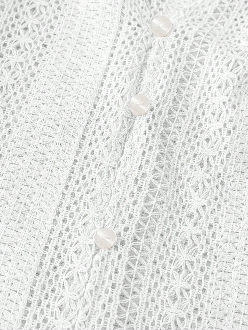Crochet Notched Button-Front Shirt 4033c2577a0f4825b7c58076f92535b0-Max-Origin
