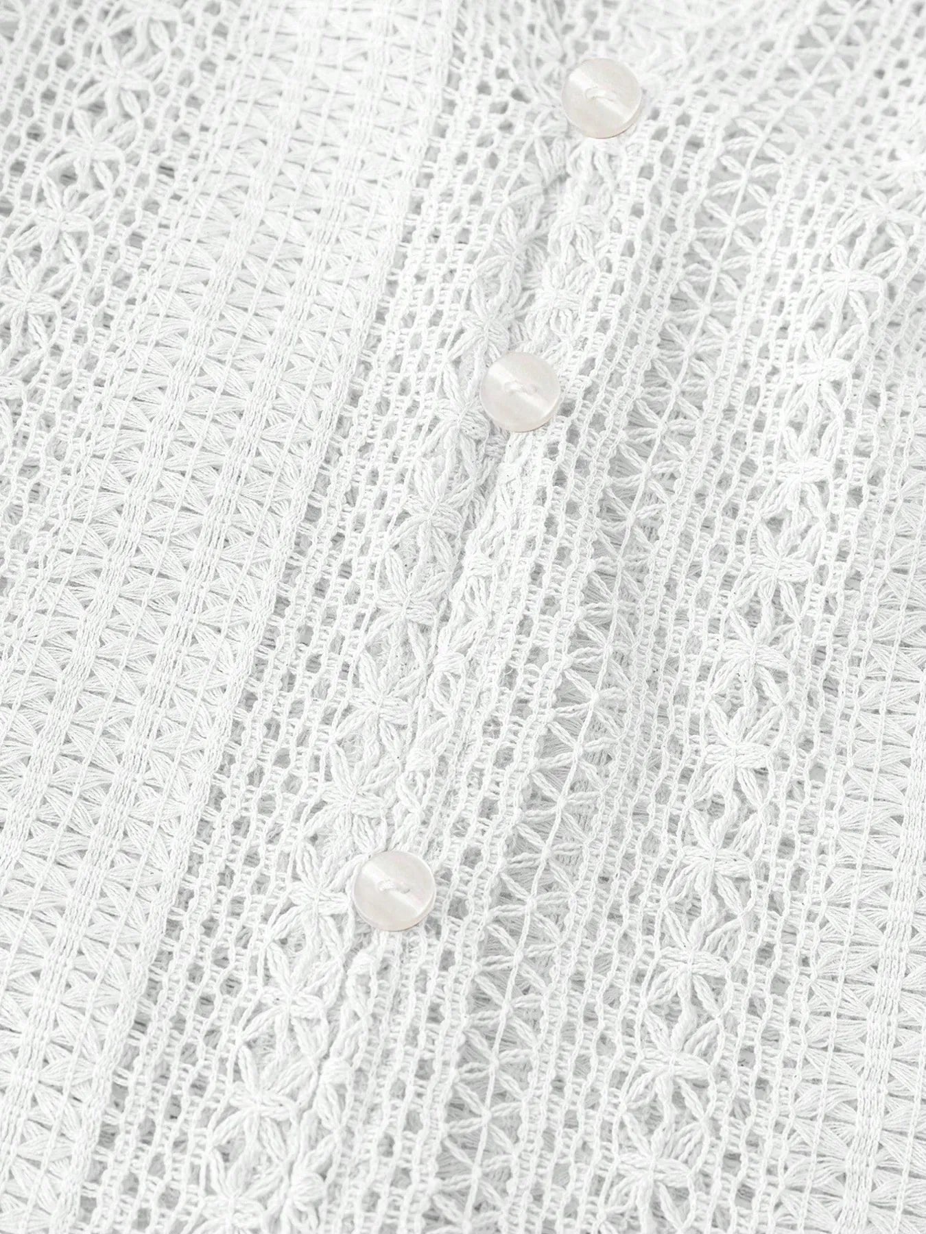 Crochet Notched Button-Front Shirt 4033c2577a0f4825b7c58076f92535b0-Max-Origin