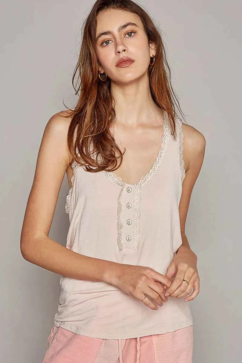 POL V-Neck Cutout Tank with Trim Detail BLUSH 405137f0-6a9a-4cf2-b53b-718556d0d0cd-Max-Origin