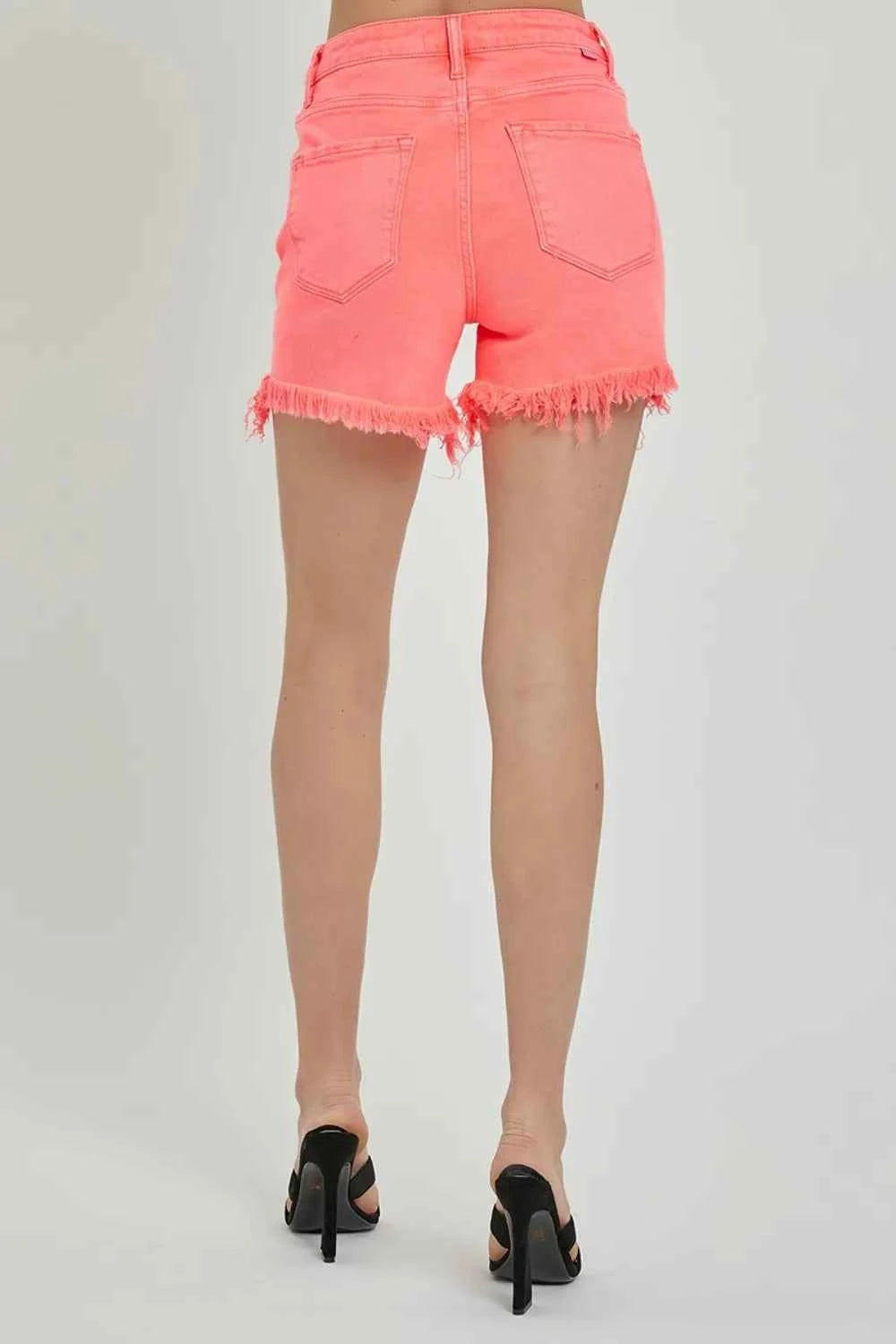 RISEN Raw Hem Asymmetrical Waist Denim Shorts 405e513c-844c-49a4-9017-f368f20182b9-Max