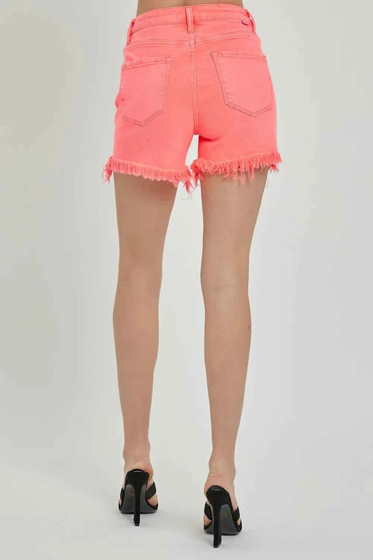RISEN Raw Hem Asymmetrical Waist Denim Shorts 405e513c-844c-49a4-9017-f368f20182b9-Max