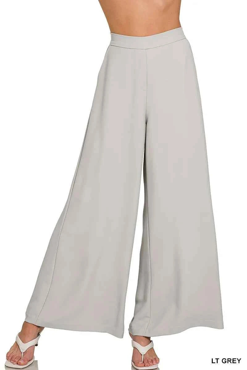 Zenana Relaxed Fit Elastic Waisted Wide Leg Pants LT GREY 408812ac394d419b907888bb43441a1d-Max-Origin