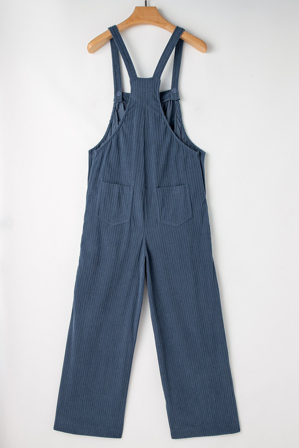Jungle Green Plain Pocketed Loose Fit Corduroy Overalls 4097c924edff3b5d