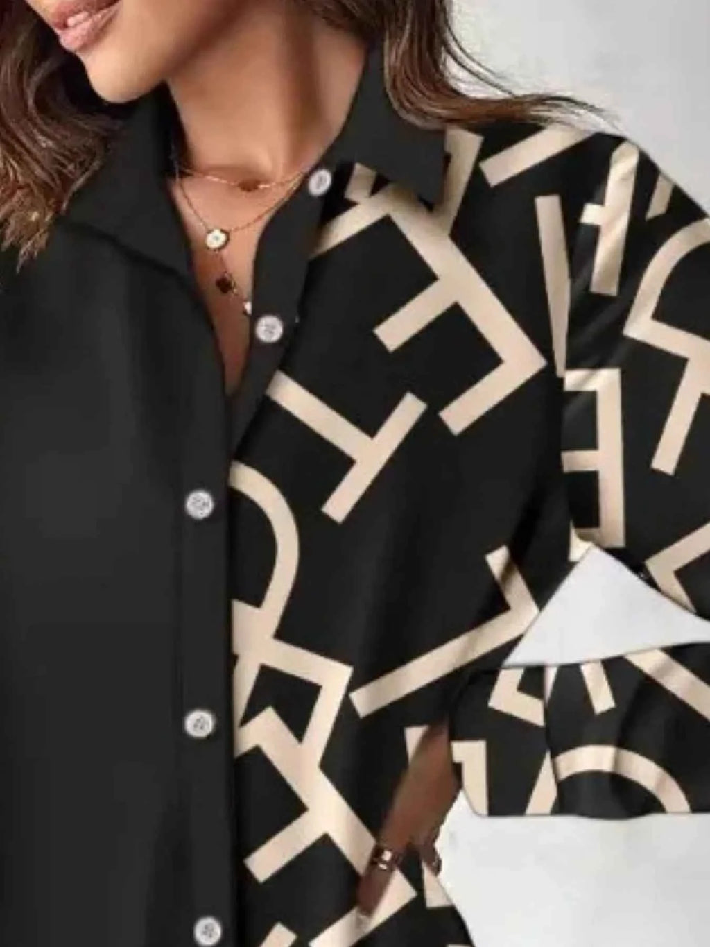 Printed Button Up Long Sleeve Shirt Dress 40b01f5d-7ed6-4914-a3d3-6dc00c1ee0df-Max-Origin