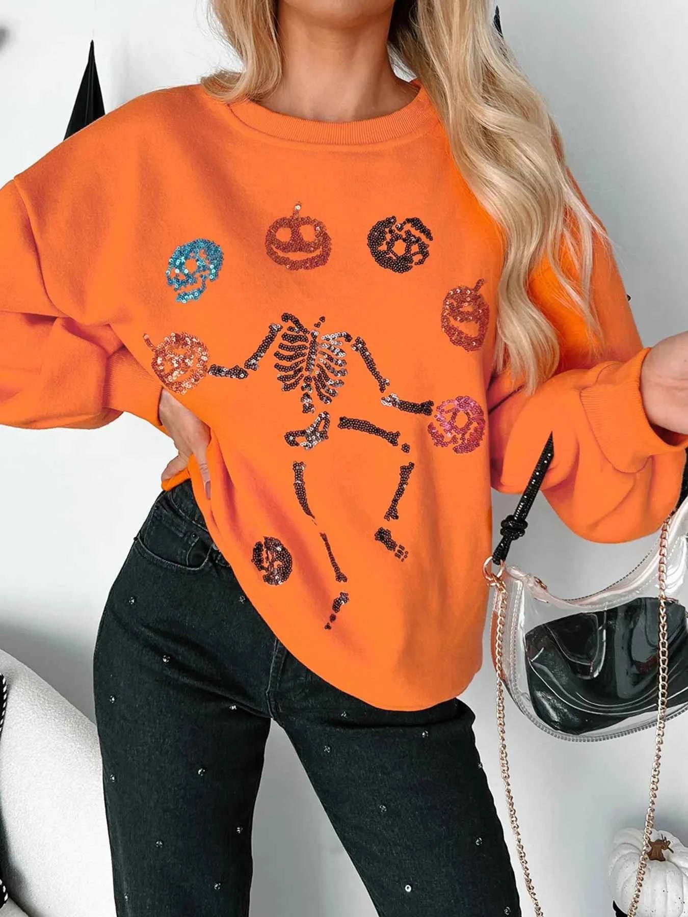 Halloween Skeleton Pumpkin Sweatshirt 40b1a8c85d5441e4ad2e043e90fb5724-Max-Origin