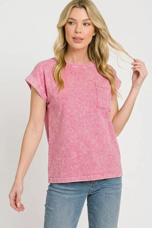 Halo Snow Washed Cuffed Short Sleeve Tee 40bc2268-3749-4720-80bd-5942cdc4b4e3-Max-Origin