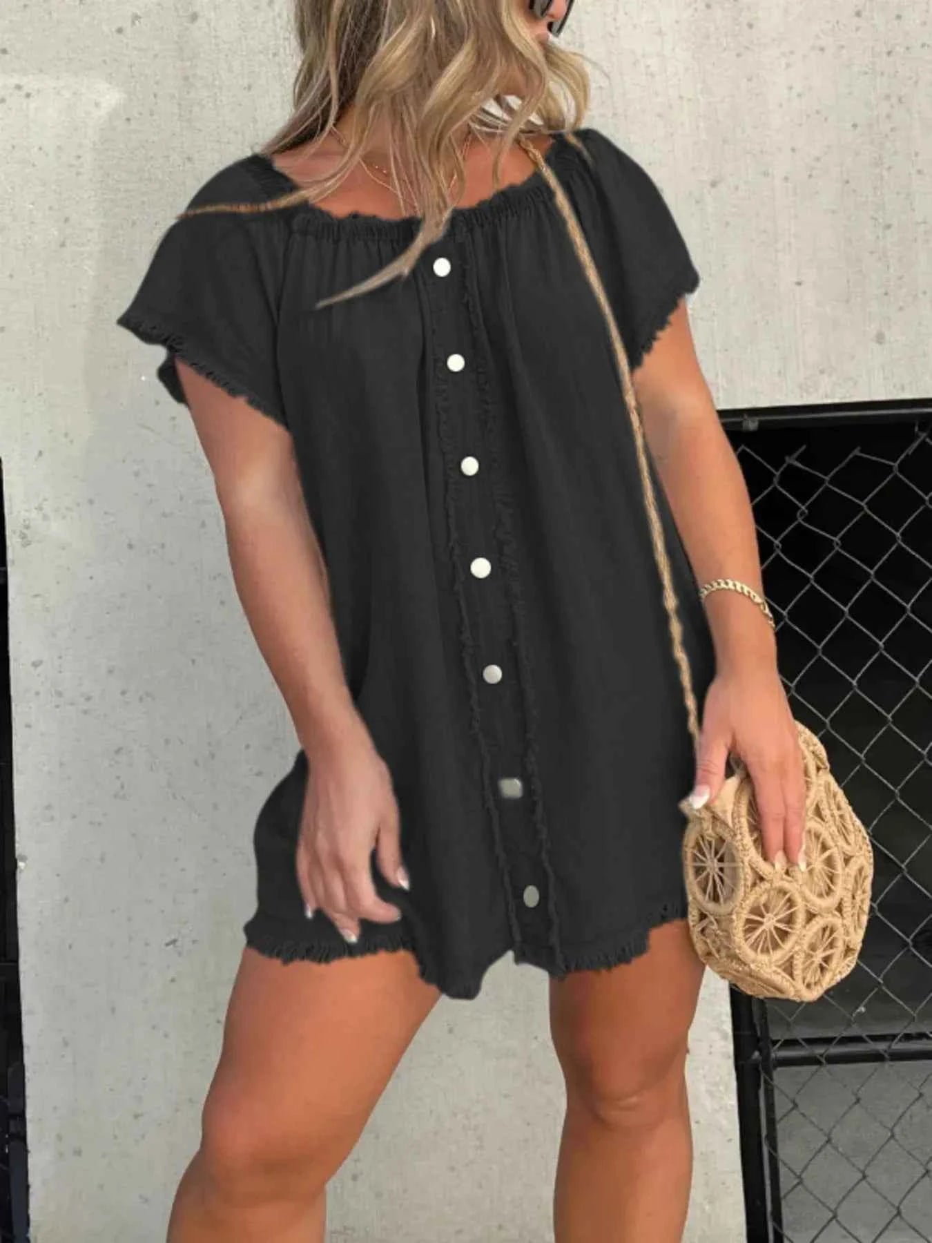 Full Size Raw Hem Mini Denim Dress Plus Size 40d839e48e43493cba1b45564320bed7-Max-Origin