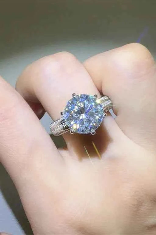 5 Carat Moissanite 925 Sterling Silver Ring Silver 40e0b5a8-4c94-4b30-81d3-8ba91cd1d0db-Max