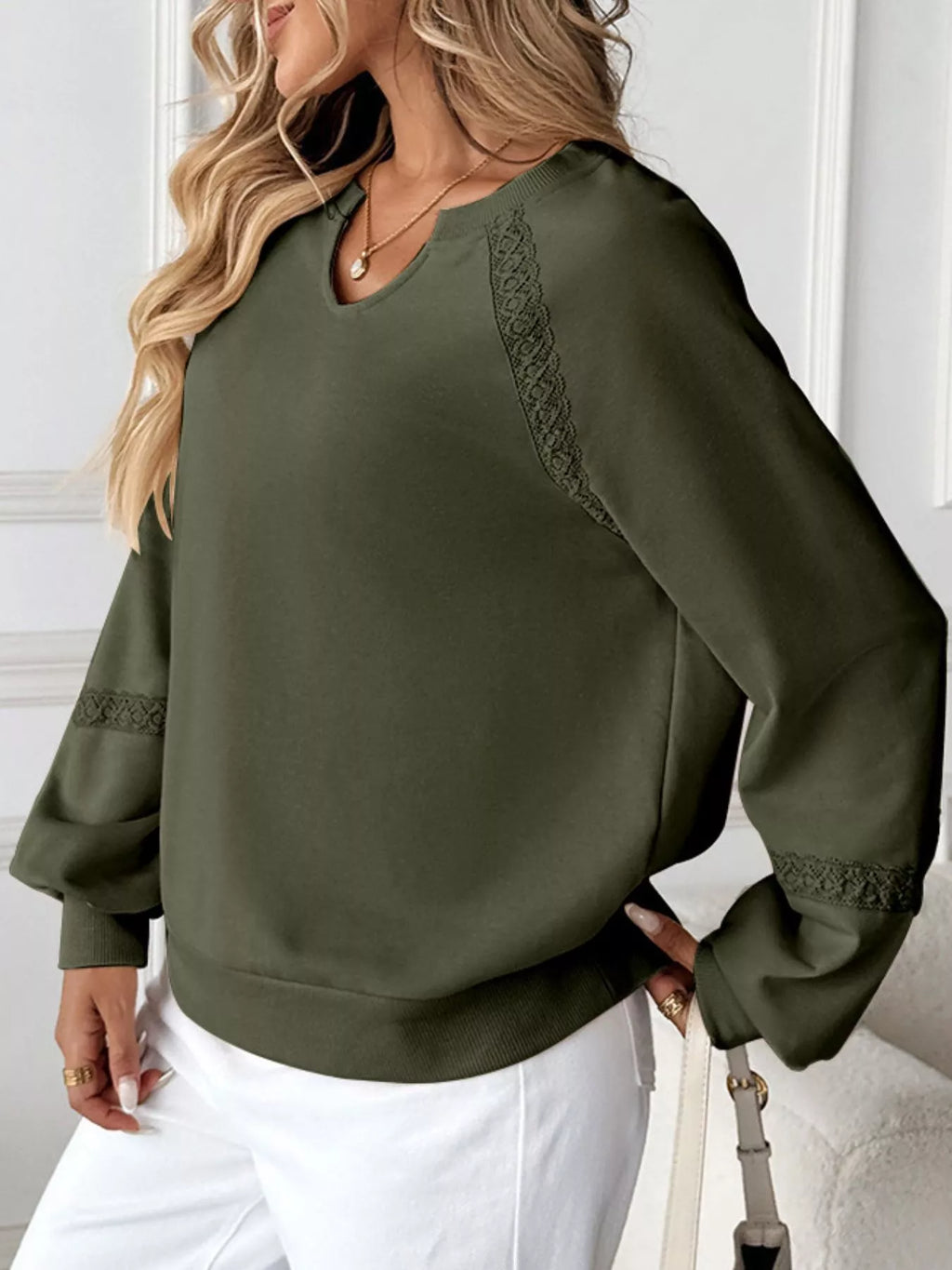 Notched Raglan Sleeve Sweatshirt 40e471c0-6d5a-4462-9977-f2152c6d2552-Max-Origin