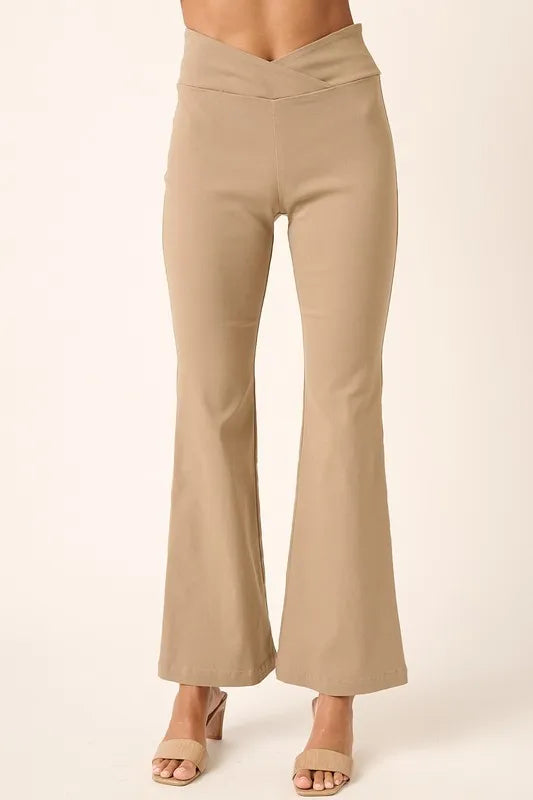 Surplice V Waist Flare Pants 40fa6168-476c-459a-a7fa-262aca59e9cb-Max