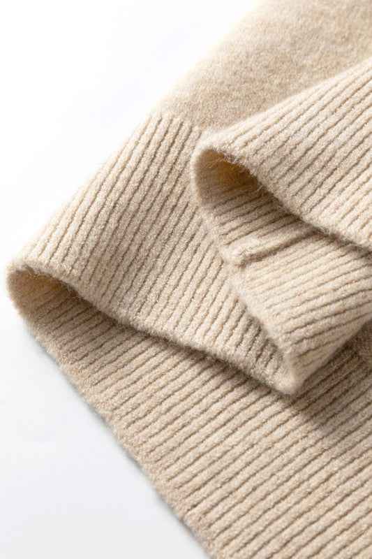 Lace Trim Buttoned Raglan Sleeve Sweater Dress 40ff8ef4-6d3e-40cc-bc92-7e8c97b3a11a