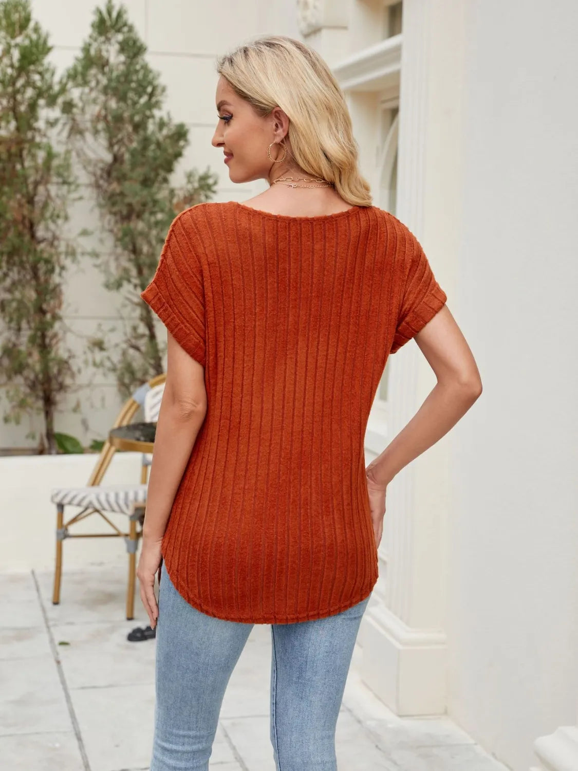Round Neck Short Sleeve T-Shirt 411a0272-8e10-4ff6-9559-2f2e72442e40-Max-Origin