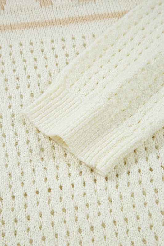 BEACH Hollow Out Knit Dolman Sleeve Sweater 411de681-c658-464c-826b-9025a601e7cd