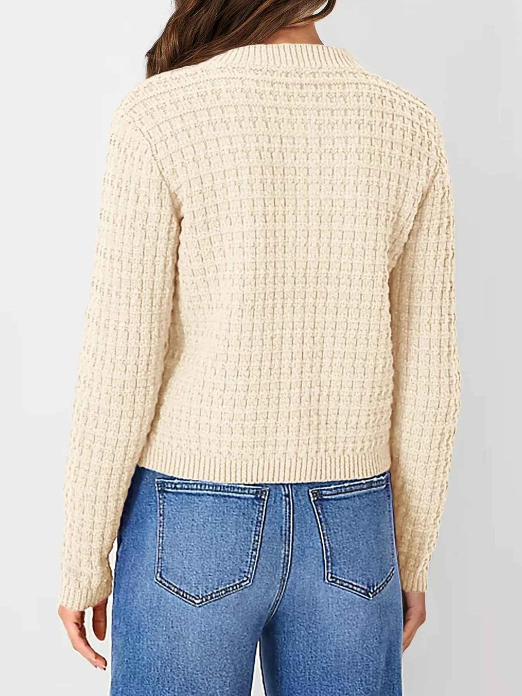 Textured Knit Button-Front Cardigan 4126dd709c0f42d4a6fca7b3ce95dc67-Max-Origin