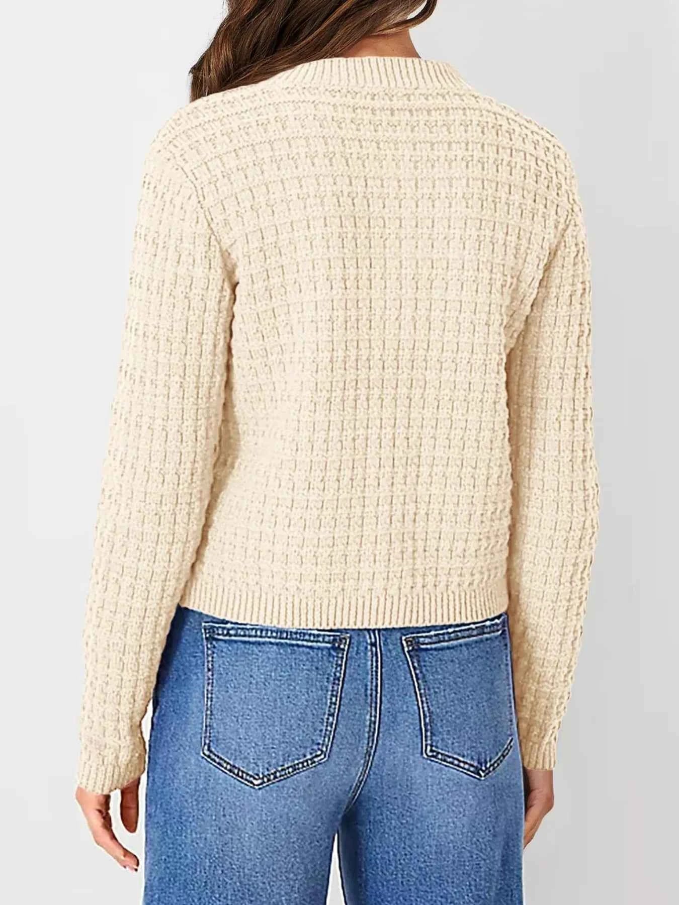 Textured Knit Button-Front Cardigan 4126dd709c0f42d4a6fca7b3ce95dc67-Max-Origin