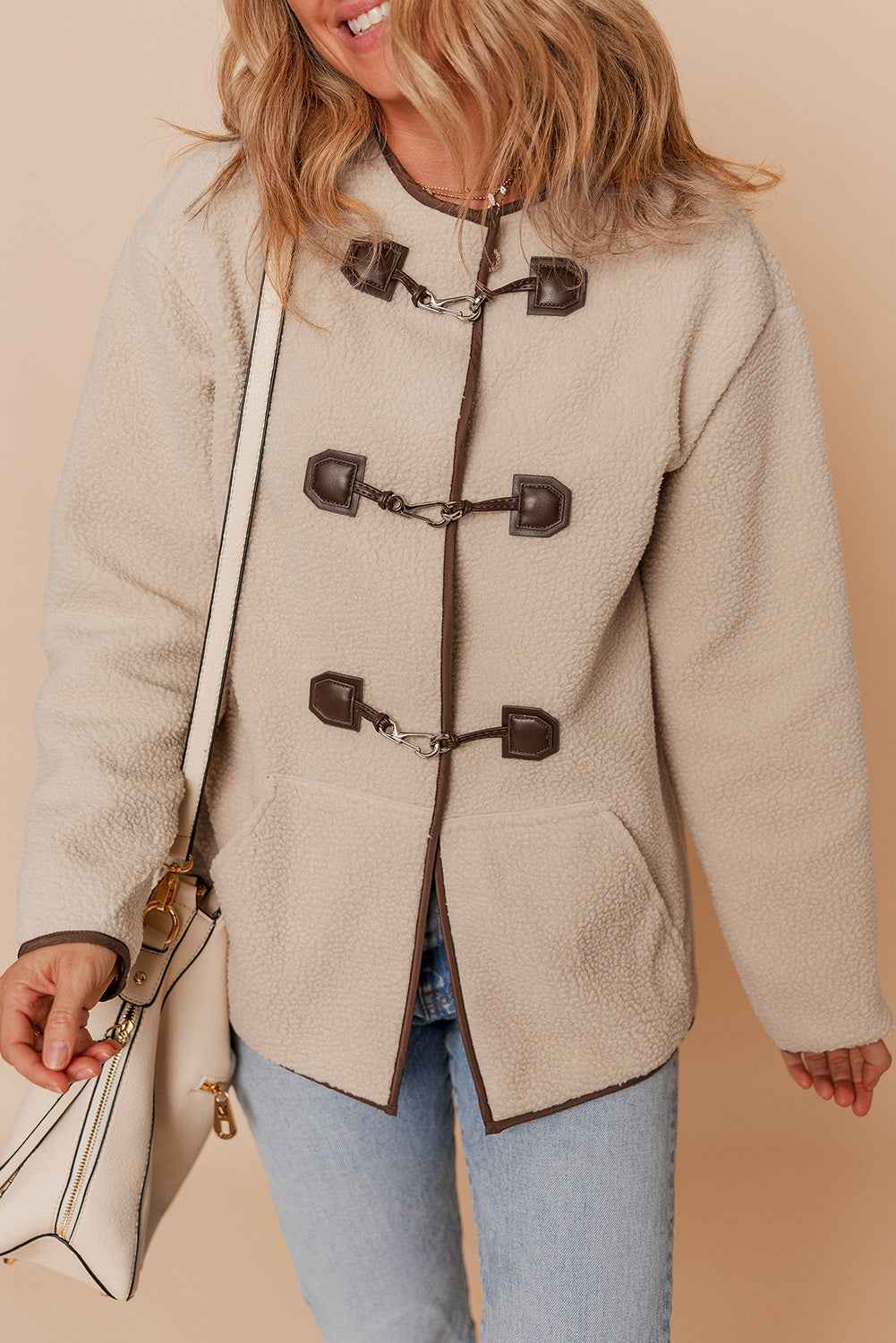 Apricot Toggle Button Teddy Coat 4131620844eaa6b7