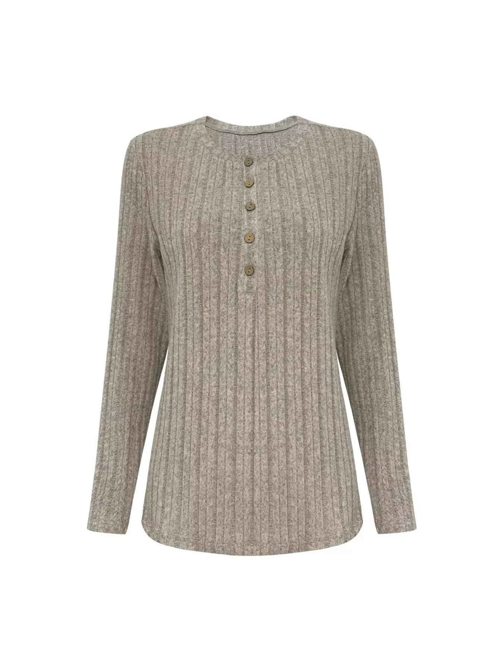 Plus Size Ribbed Knit Button-Front Top and Pants Set 4133037d002e461f8528fe2fdf458a8c-Max-Origin