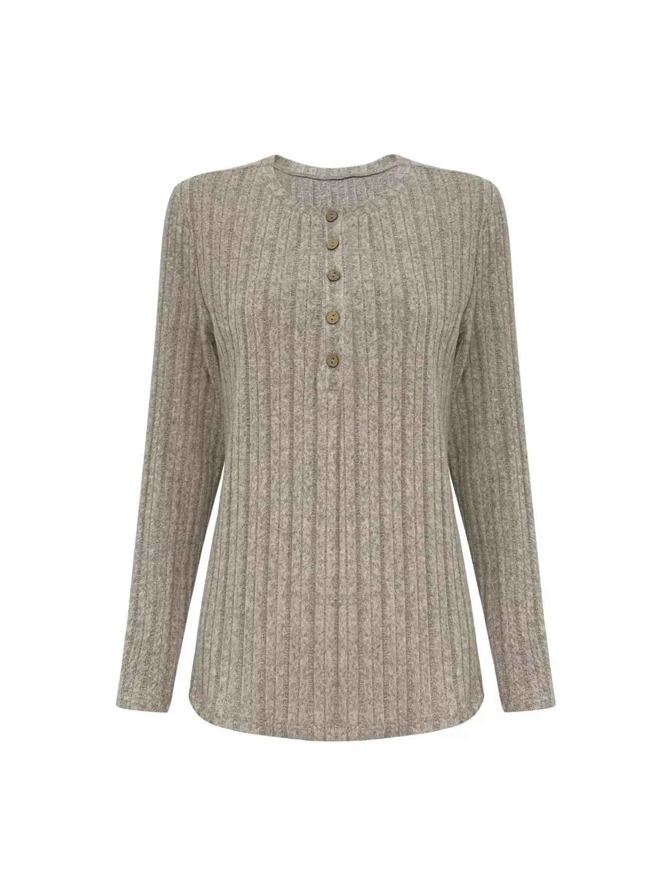 Plus Size Ribbed Knit Button-Front Top and Pants Set 4133037d002e461f8528fe2fdf458a8c-Max-Origin