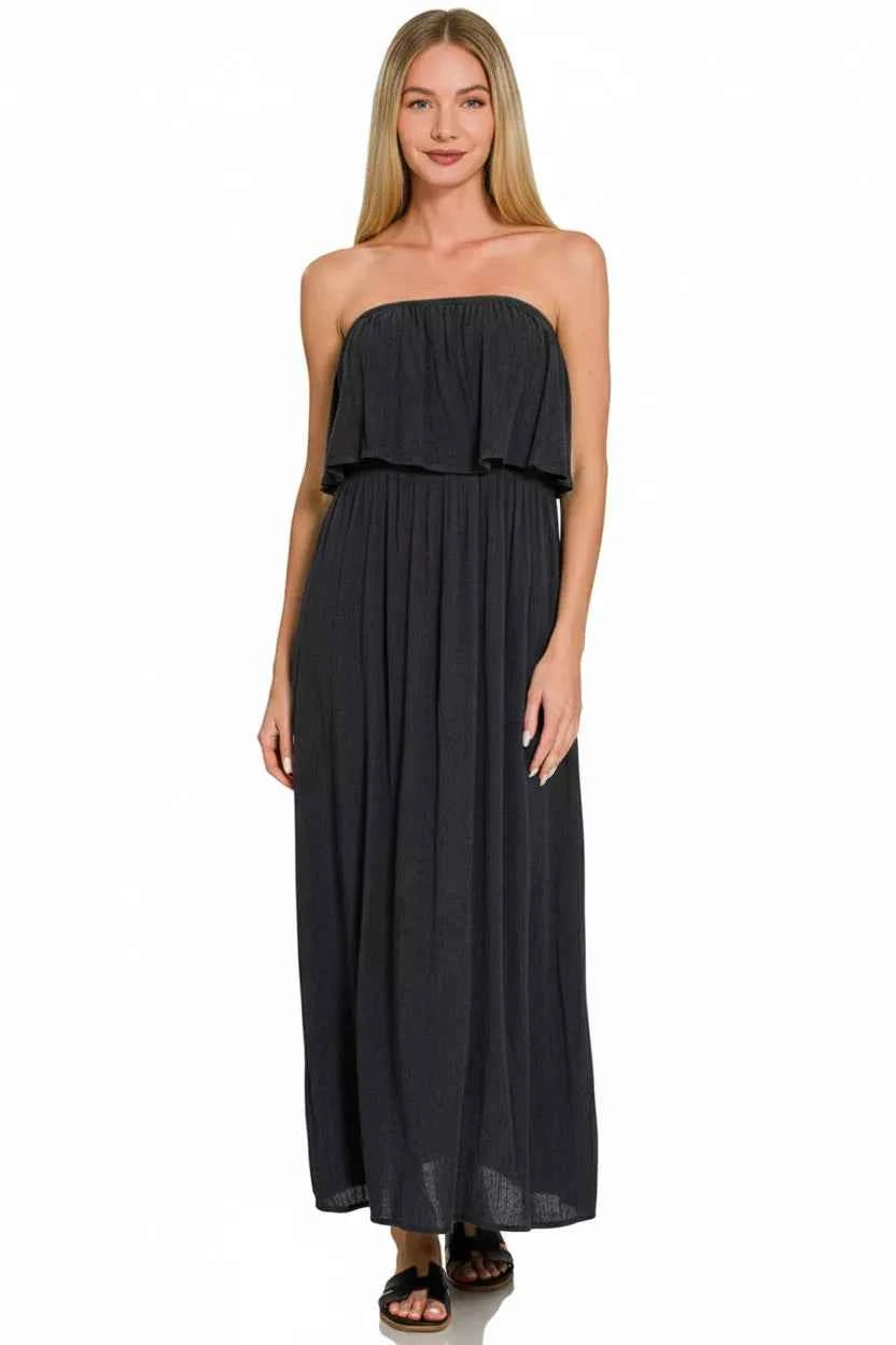 Zenana Woven Crinkle Strapless Maxi Dress 415bfeac-9902-4a9a-a101-03e49d06e363-Max-Origin