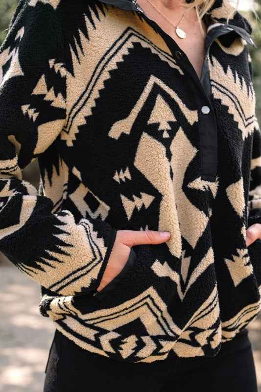 Western Aztec Fleece Half Zip Sweatshirt 416caccf-90a9-4b03-8477-b5a2c9e8e653