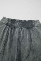 Medium Grey Mineral Wash Jogger Style High Waist Pants 4177bc15a0782b14