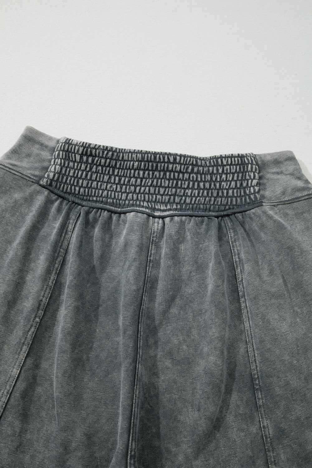 Medium Grey Mineral Wash Jogger Style High Waist Pants 4177bc15a0782b14