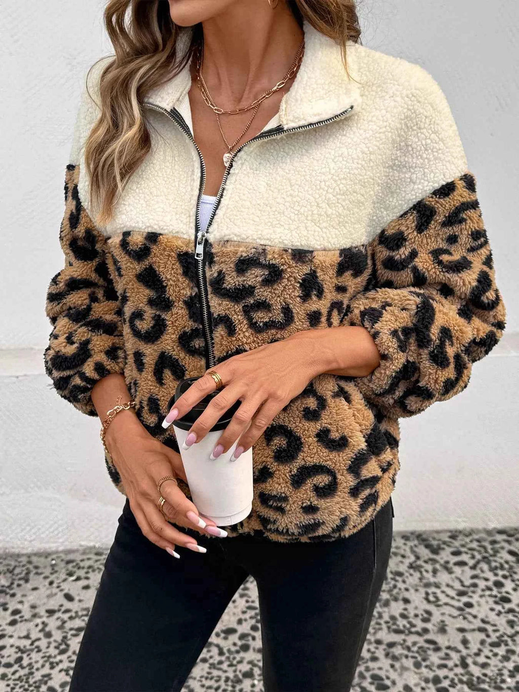 Leopard Zip Up Fleece Jacket 418fe48d8c9c42078208daf42a33c87c-Max-Origin