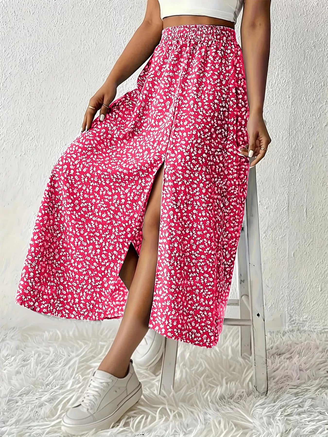 Slit Printed Skirt 41a8b4a788fe49e8b5a62fc35963faa2-Max-Origin