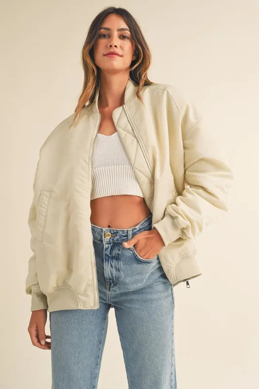 MABLE Back Ruched Utiltiy Bomber Jacket 41de43f188f2483b8c018211f2b35fd9-Max-Origin