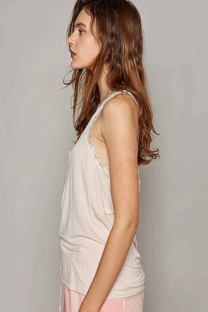 POL V-Neck Cutout Tank with Trim Detail 41e0897e-fcc0-4b74-84b1-cfa923a788f2-Max-Origin