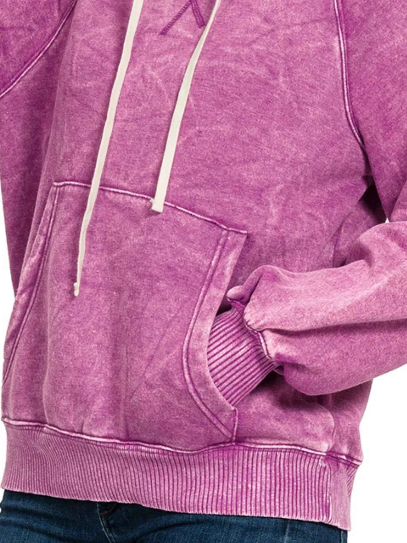 Zenana Acid Wash Fleece Hoodie with Kangaroo Pocket 41e09e2b-c03a-4c3e-bd44-deb4b7a06d86-Max-Origin