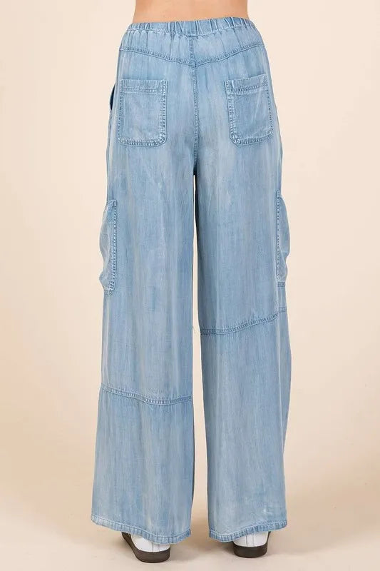 Mittoshop Washed Elastic Waist Cargo Wide Leg Pants 41e19af1-c13e-488a-94bc-6fc50f80452e-Max