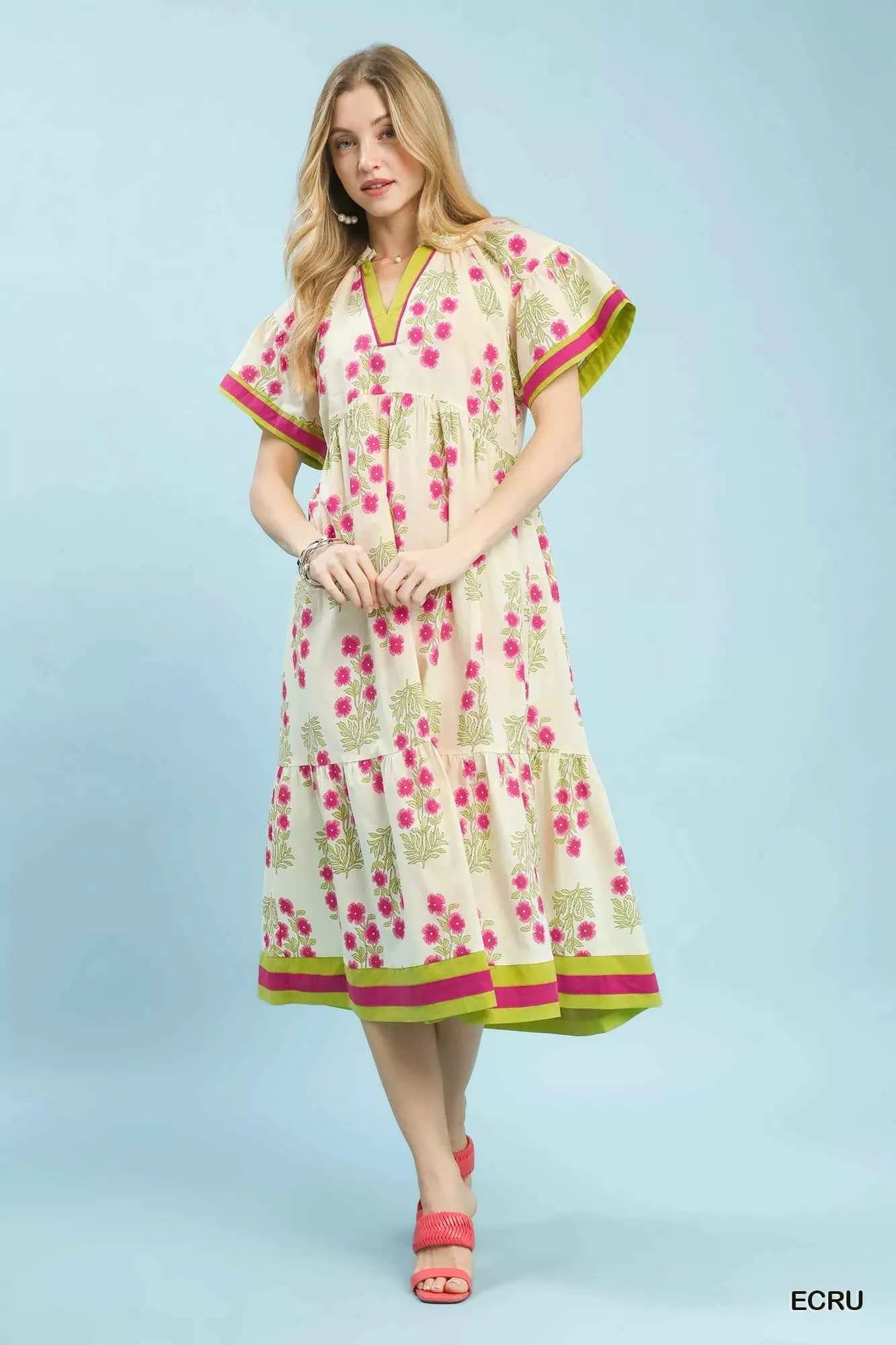 Umgee Floral Border Tiered Midi Dress 41e8d480-6890-4538-a264-79d132299595-Max-Origin
