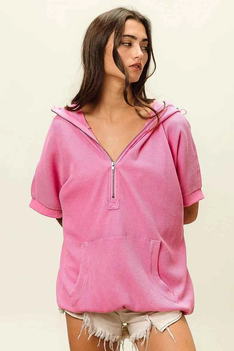 BiBi Vintage Washed Waffle Thermal Hoodie 41eef199115e45909783532305e0af37-Max-Origin
